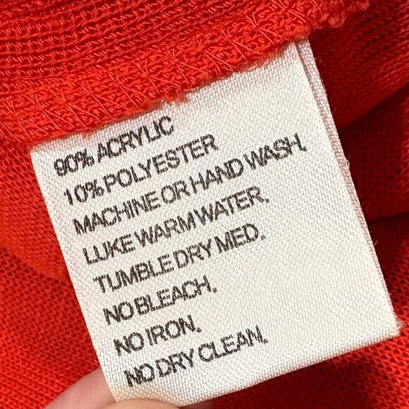 Exclusively Misook Size L Knit Blazer Jacket Bright Poppy Red Orange Unstructure - Picture 6 of 12